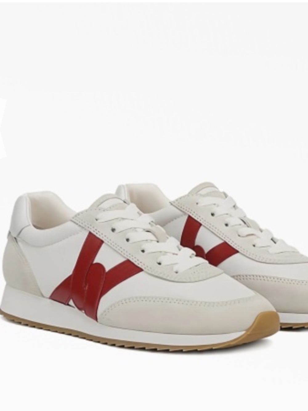 Veronica Beard Penrose Sneaker Beige Suede and Nylon Sneaker - Picture 2 of 9